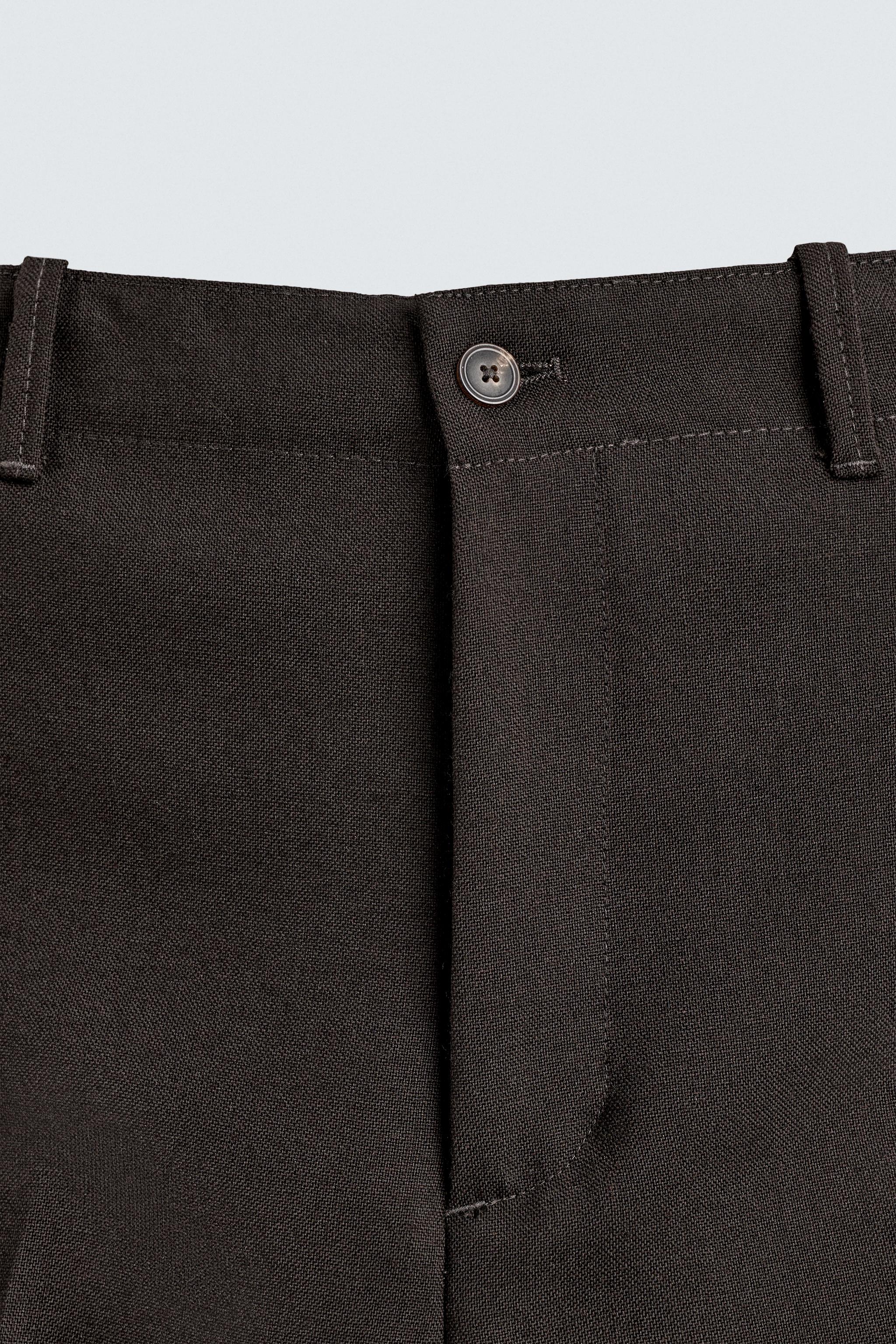100% WOOL FLARE FIT PANTS